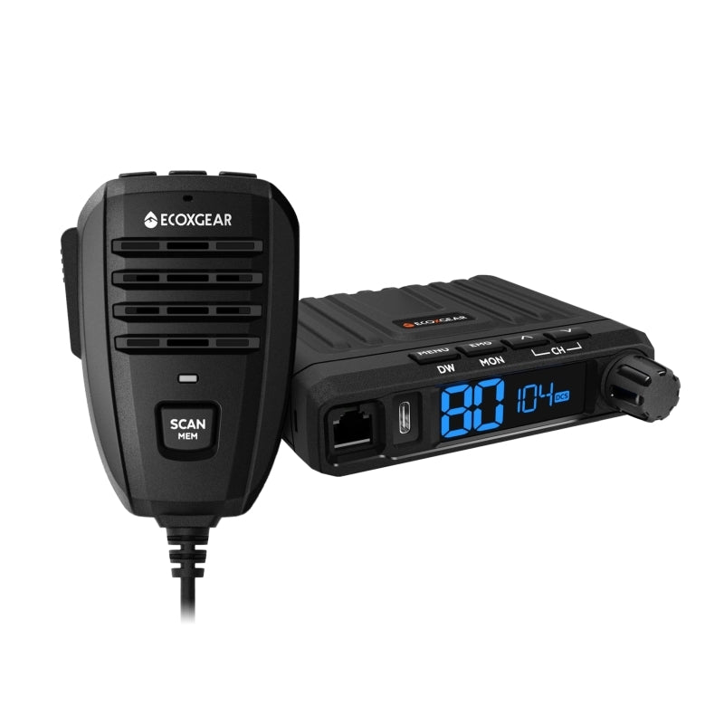 ECOXGEAR EXG1000 5-Watt Compact Fixed Mount UHF Radio with USB-C Port