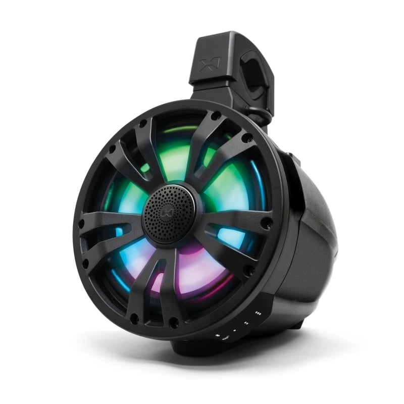 ECOXGEAR ETA08 2-Pack 8 Inch Marine Amplified Speakers (White/Black)