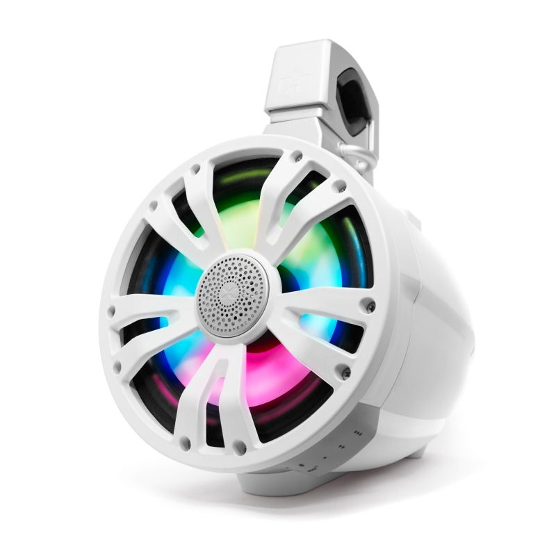 ECOXGEAR ETA08 2-Pack 8 Inch Marine Amplified Speakers (White/Black)