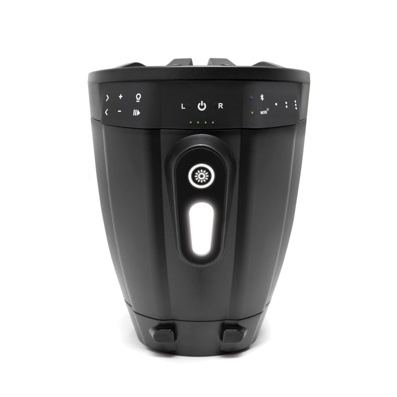 ECOXGEAR ETBB08 2-Pack 8 Inch Marine Amplified Speakers + 2 Battery Pack (Black/White)