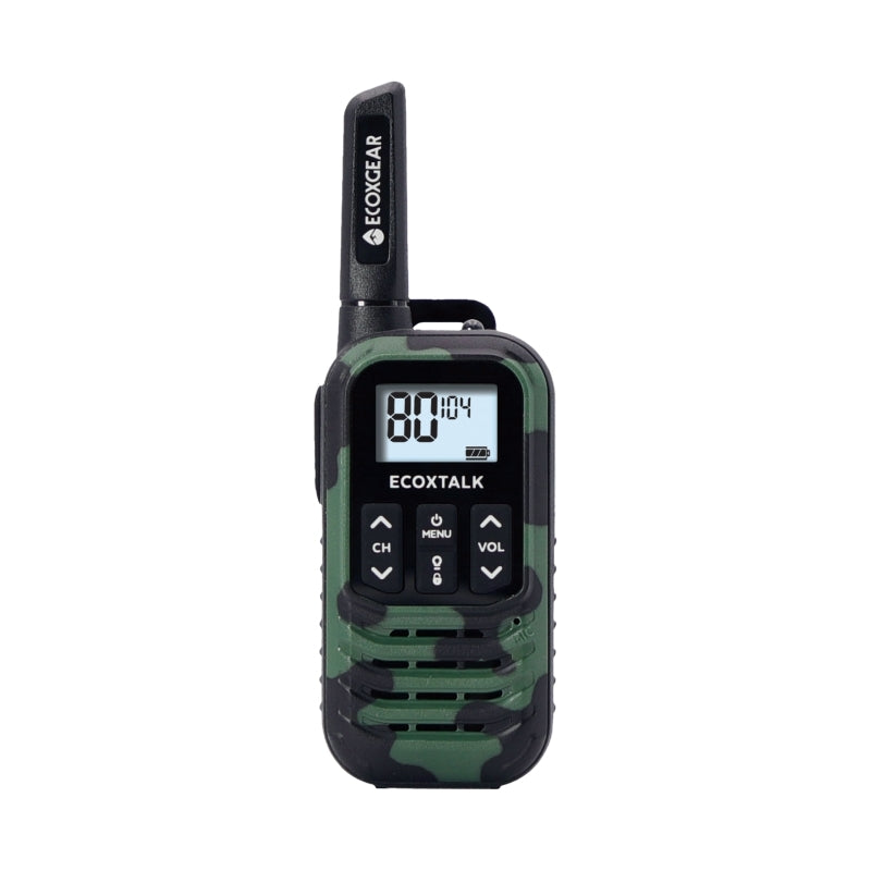 ECOXGEAR - ECOXTALK EXG50 500mW Compact Handheld UHF Radio Twin Pack (Green Camo - 3km)