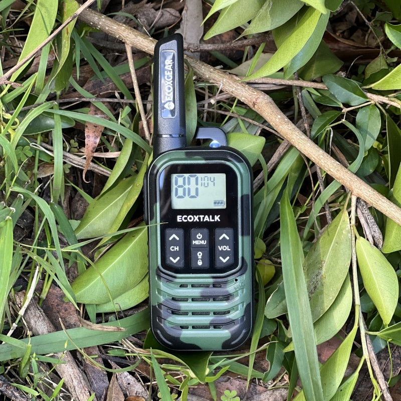 ECOXGEAR - ECOXTALK EXG50 500mW Compact Handheld UHF Radio Twin Pack (Green Camo - 3km)