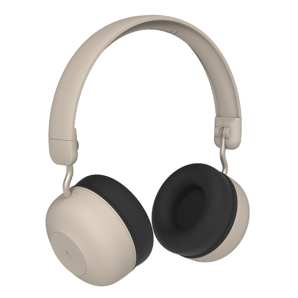 KREAFUNK Kids Buzz Bluetooth Headphones W/ Anc (Ivory Sand)