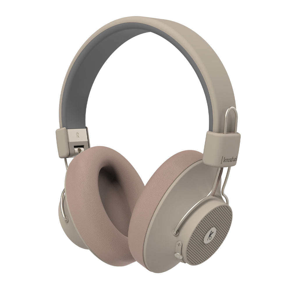 KREAFUNK Abeat Qi Bluetooth Headphones W/ Anc (Ivory Sand)