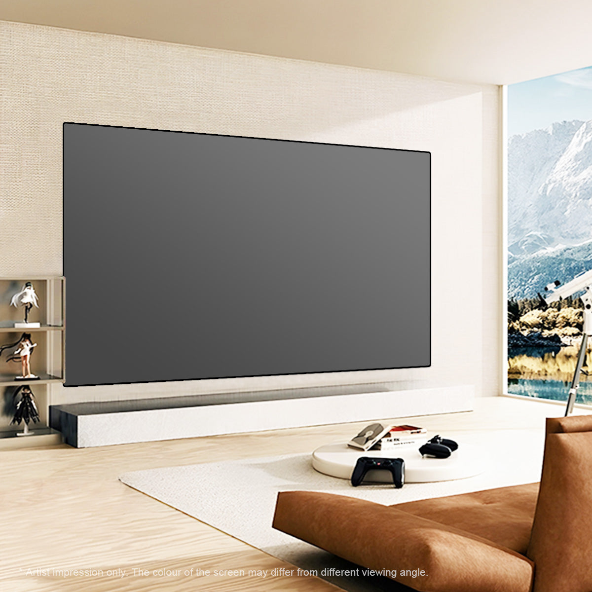 WINWAYS Medium Throw ALR 100'' Rollable Fresnel Screen