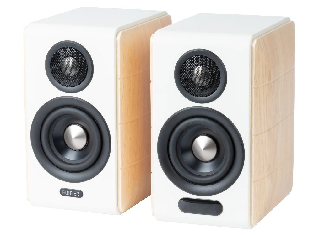 EDIFIER S880DB MKII Hi-Res Audio Certified Bookshelf Speakers (White/Walnut)