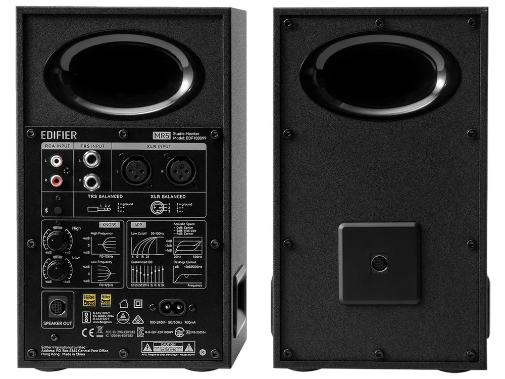 EDIFIER MR5 Tri-Amped Powered Studio Monitor Speakers (Black/White)