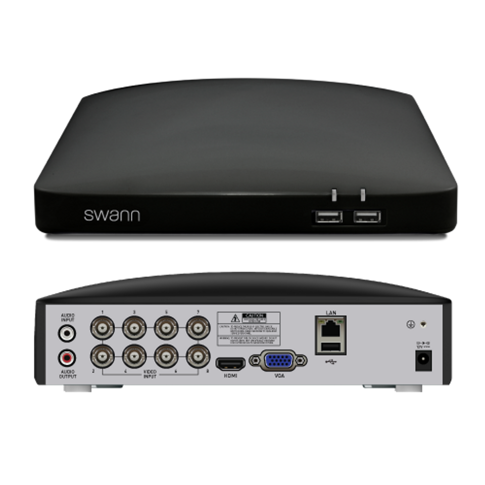 SWANN Home 8 Channel 2K DVR 1TB HDD Security System with Mic (4/6 Camera)