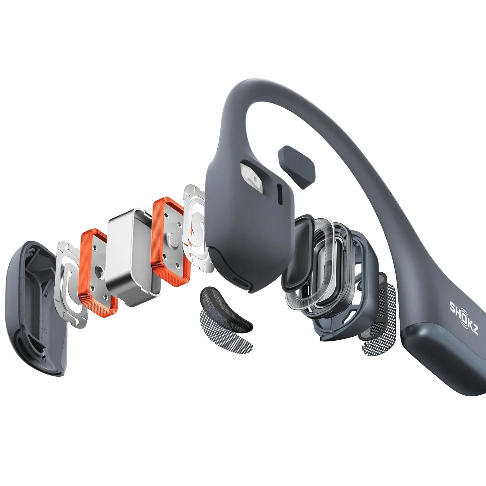 SHOKZ OpenRun Pro 2 Wireless Headphone (Black/Orange/Silver)