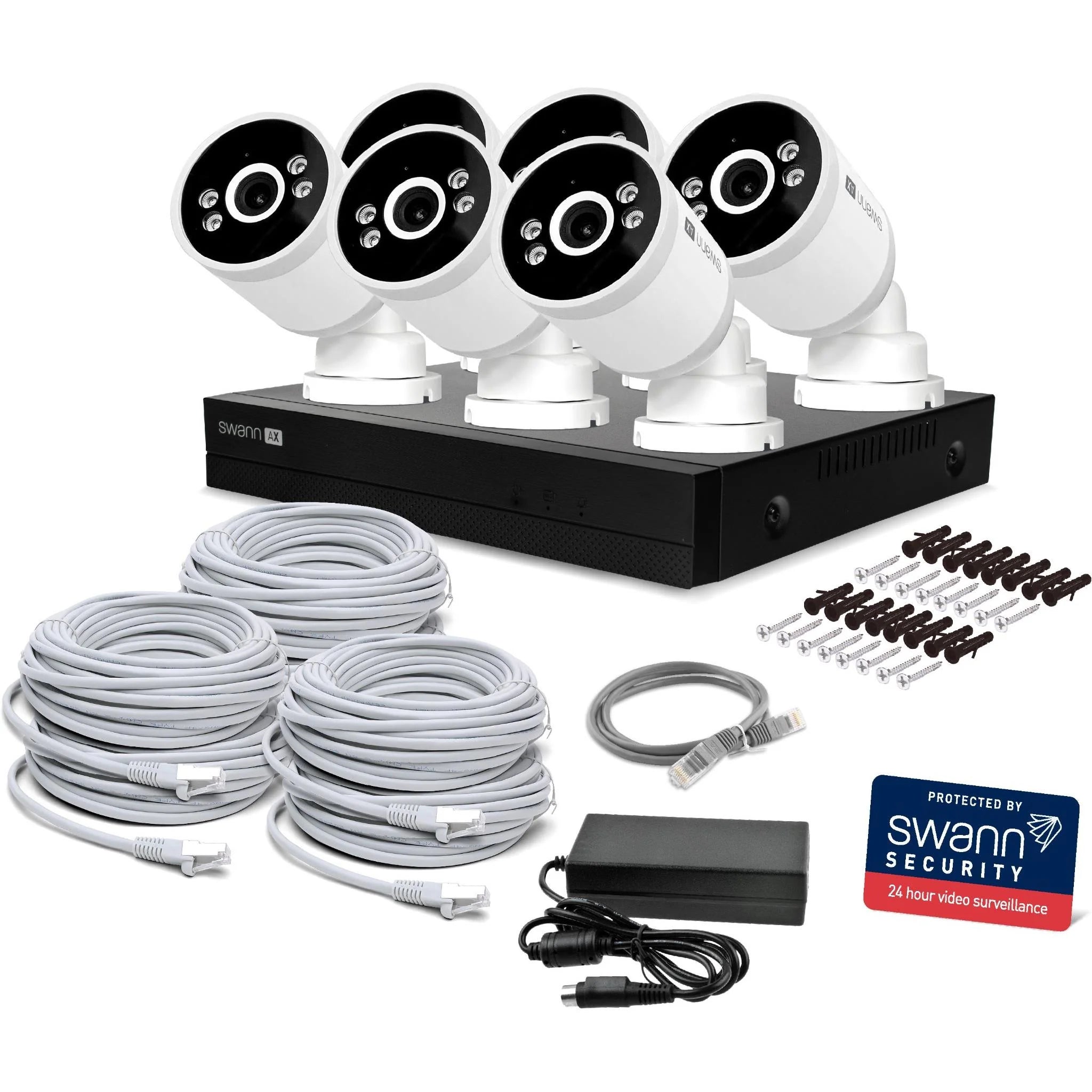 SWANN AdvancedX™ Wired NVR Security System (6/8 Camera Kit)