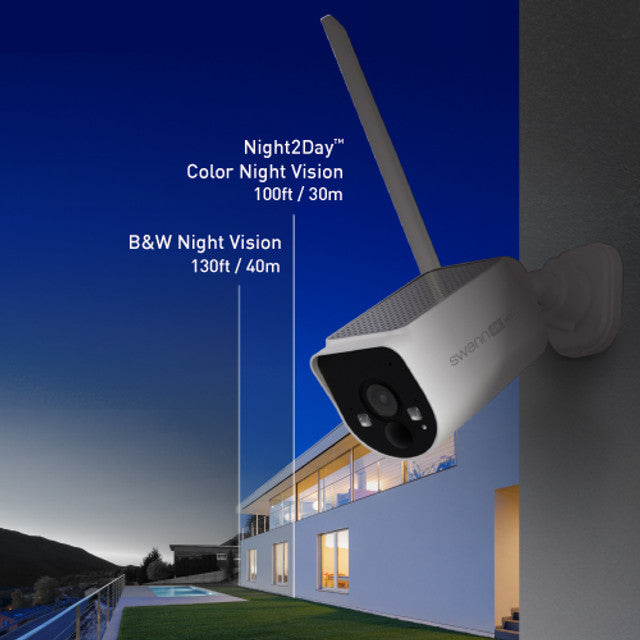 SWANN MaxRanger4K™ Solar 4 Camera with Long Range Wireless Security System