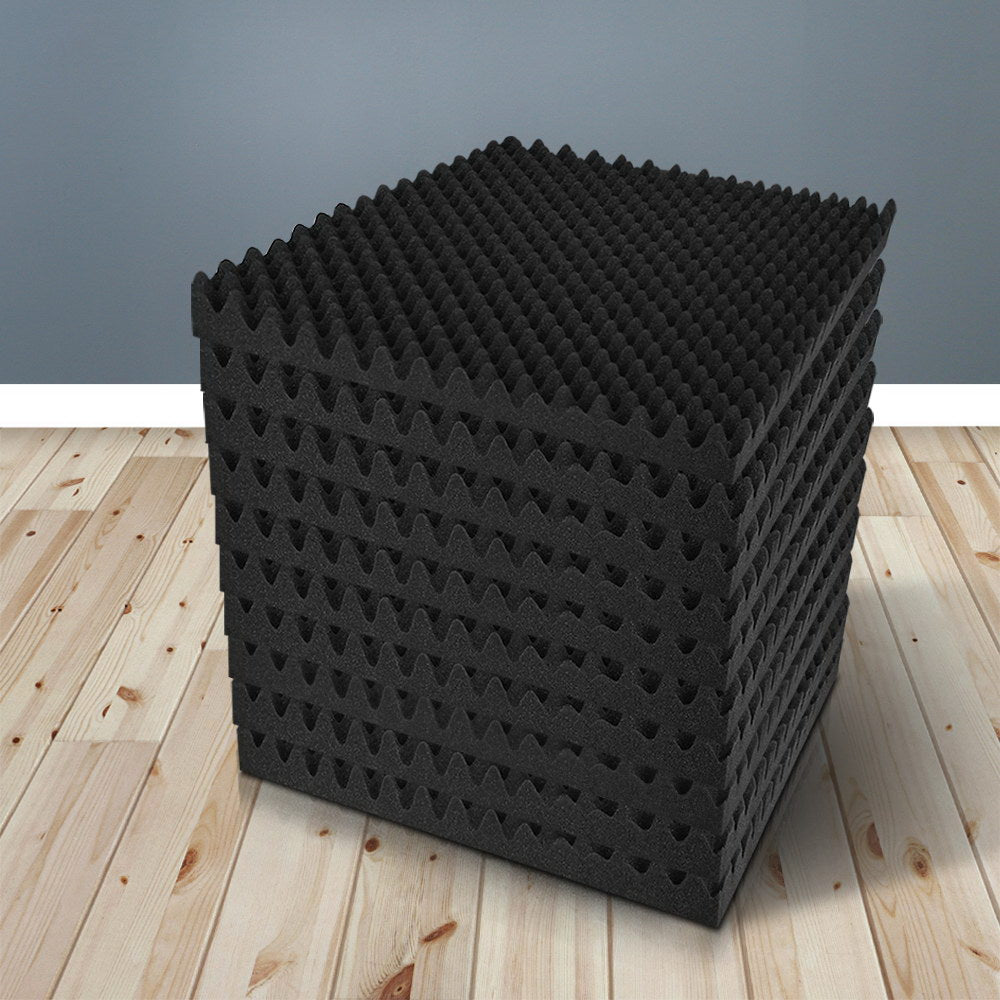 ALPHA Acoustic Foam 50x50x5cm Sound Absorption Proofing Panels Eggshell (20pcs)