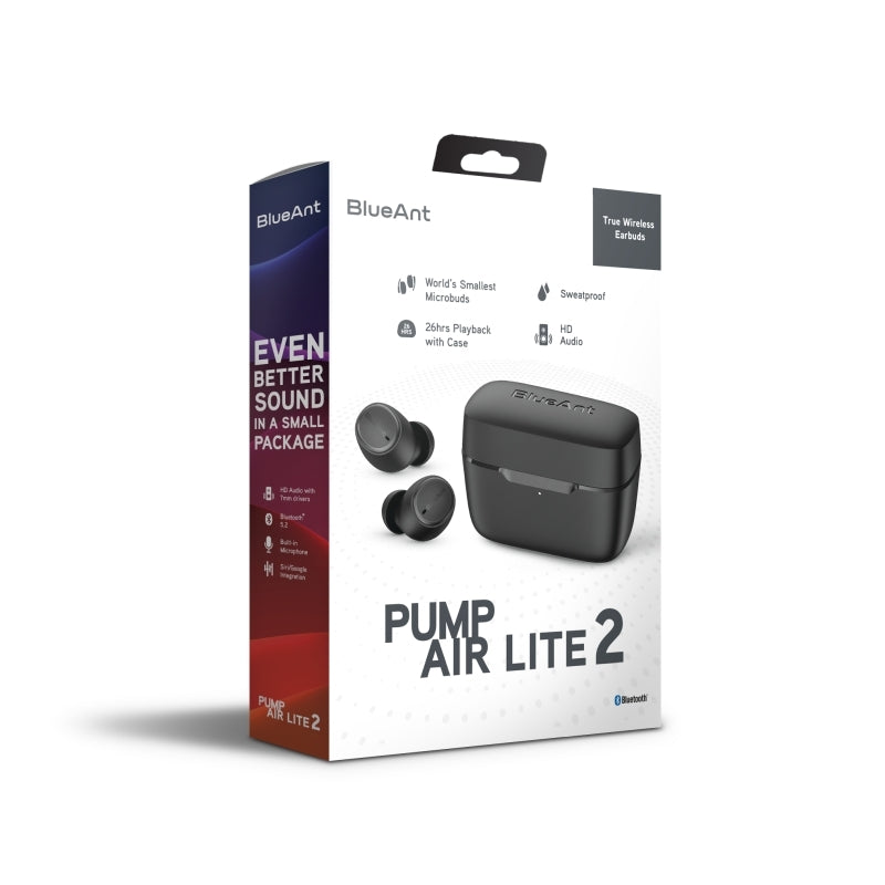 BLUEANT Pump Air Lite 2 True Wireless Earbuds (Black/White)