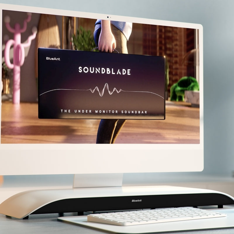 BLUEANT Soundblade 120-Watt 2.1 Channel Under Monitor Soundbar