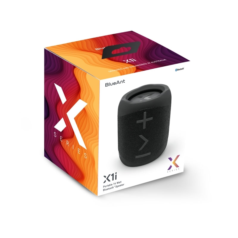 BLUEANT X1i Portable 14-Watt Bluetooth Speaker (Black/Crimson Red)