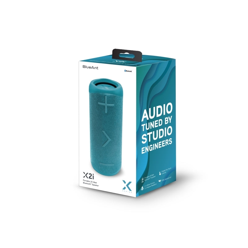 BLUEANT X2i Portable 20-Watt Bluetooth Speaker (Ocean Blue/Crimson Red)