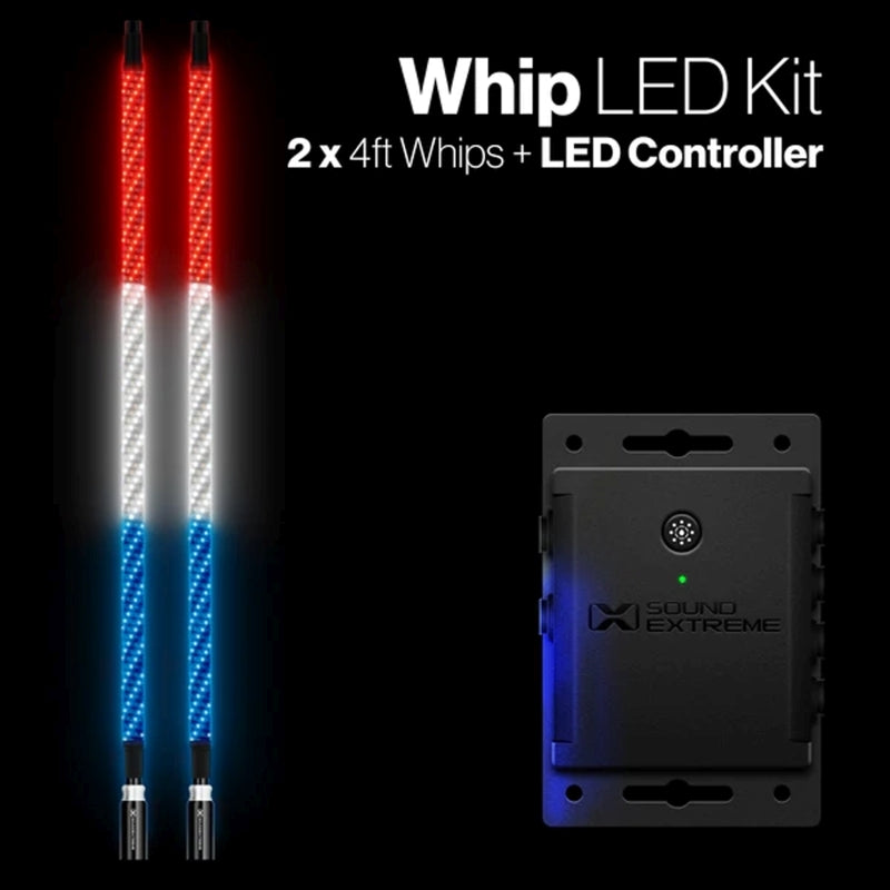 ECOXGEAR 4 Foot Led Whip Kit W/ Controller (Pair/Single)