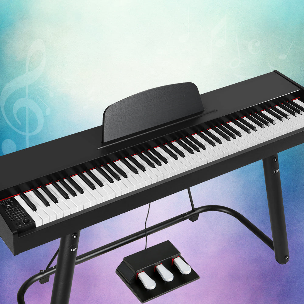 ALPHA 88 Keys Electronic Piano Keyboard Digital Electric w/ Stand Semi-Weighted