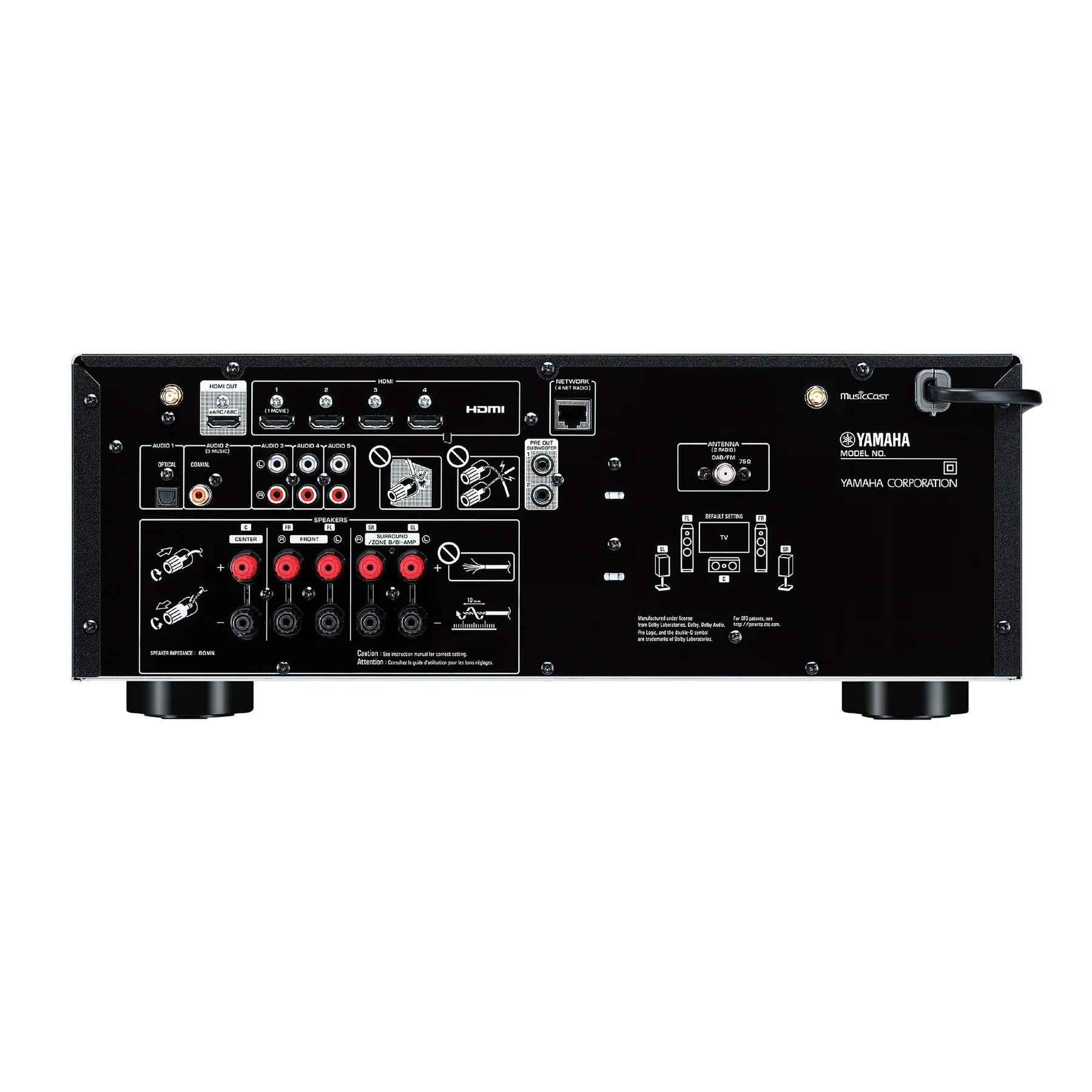 YAMAHA RX-V4A 5.2 CH AV Receiver (80W) Yamaha