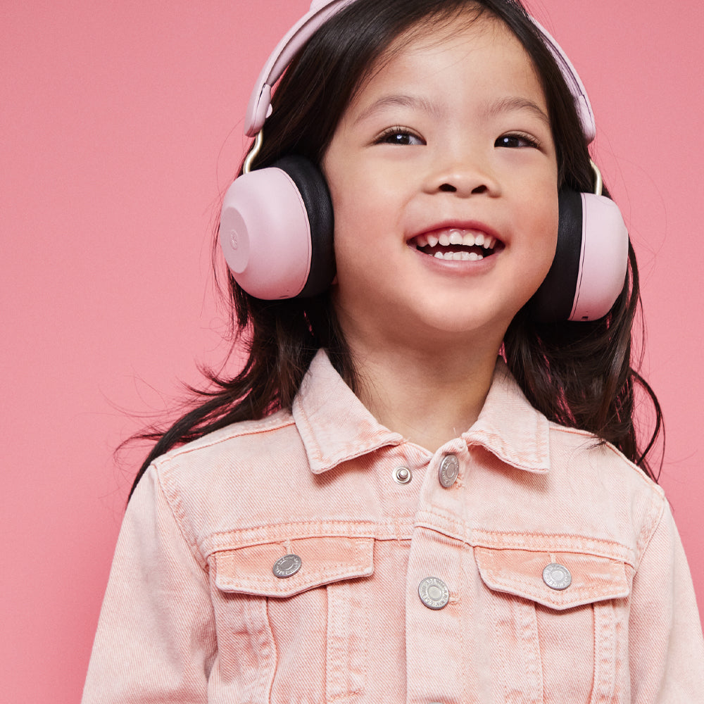 KREAFUNK Kids Buzz Junior Bluetooth Headphones (Dusty Rose)