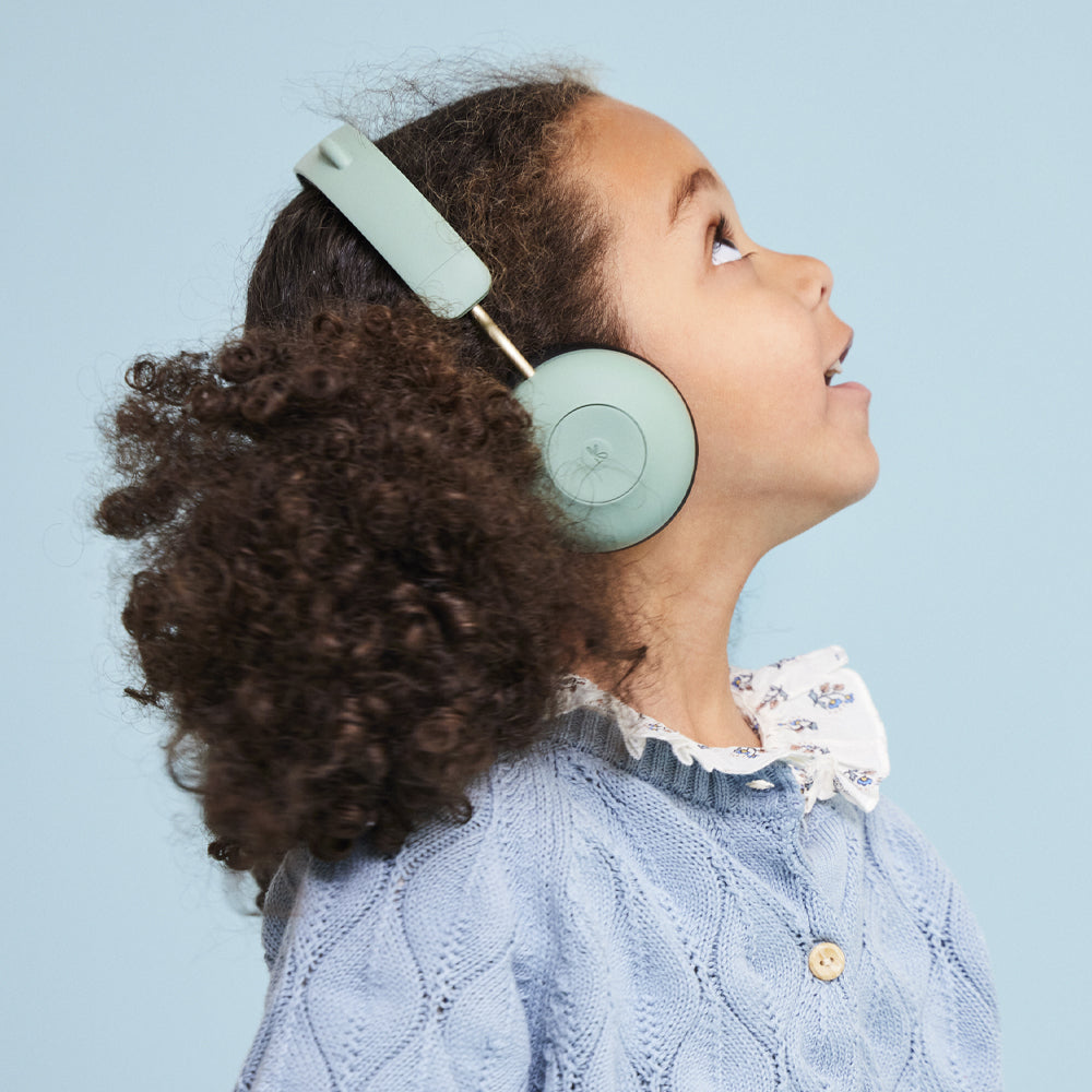 KREAFUNK Kids Buzz Junior Bluetooth Headphones (Dusty Green)