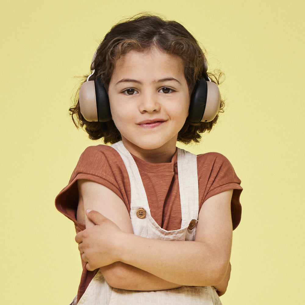 KREAFUNK Kids Buzz Junior Bluetooth Headphones (Ivory Sand)