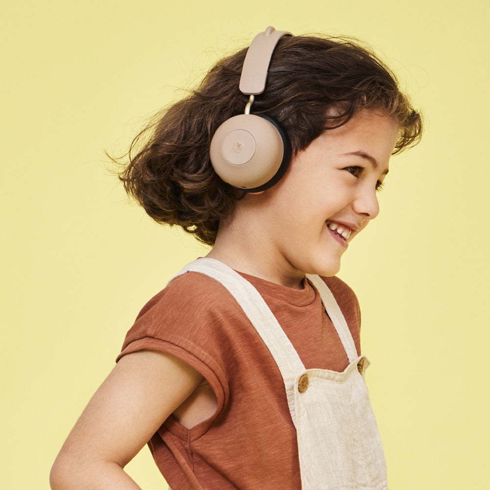 KREAFUNK Kids Buzz Junior Bluetooth Headphones (Ivory Sand)