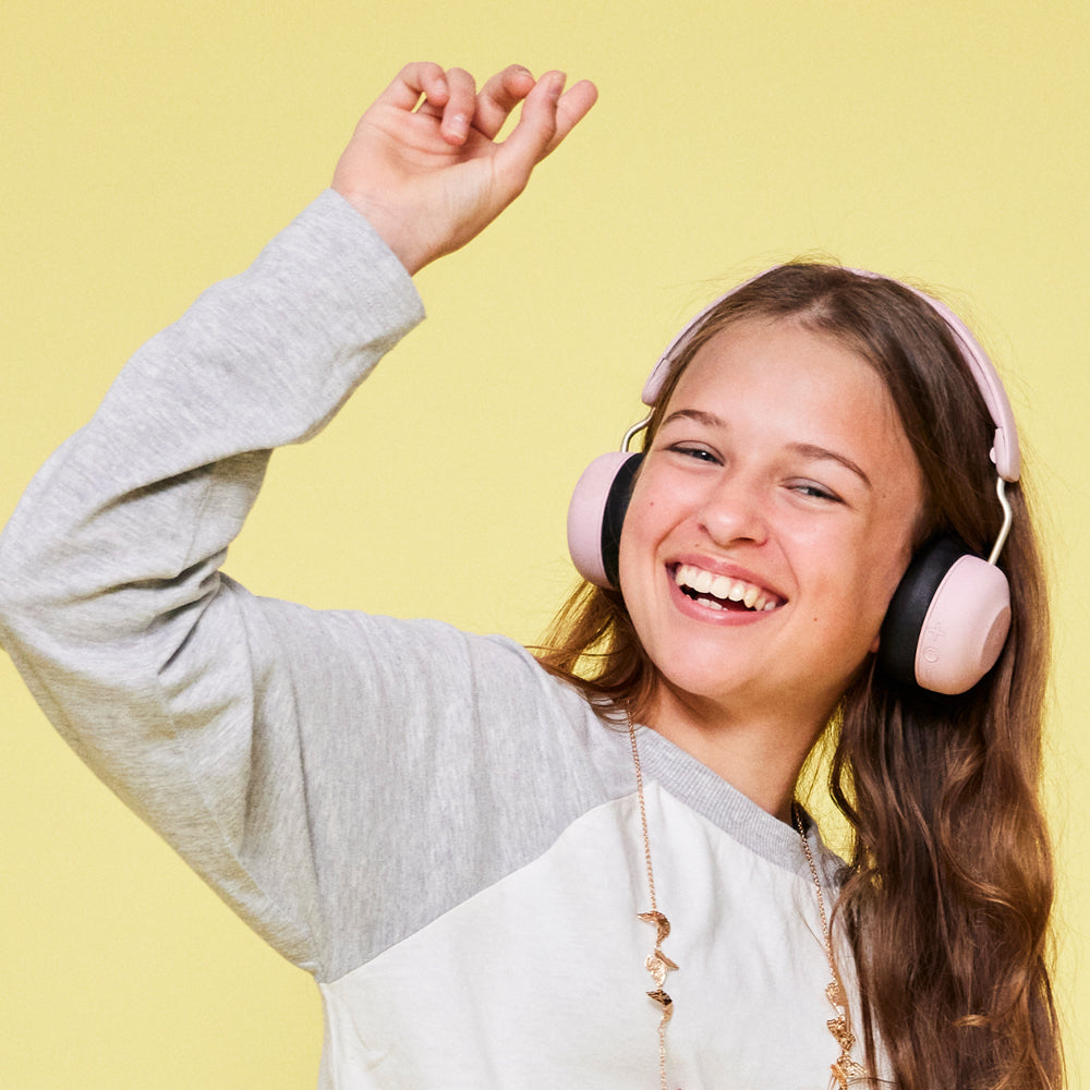 KREAFUNK Kids Buzz Bluetooth Headphones W/ Anc (Dusty Rose)