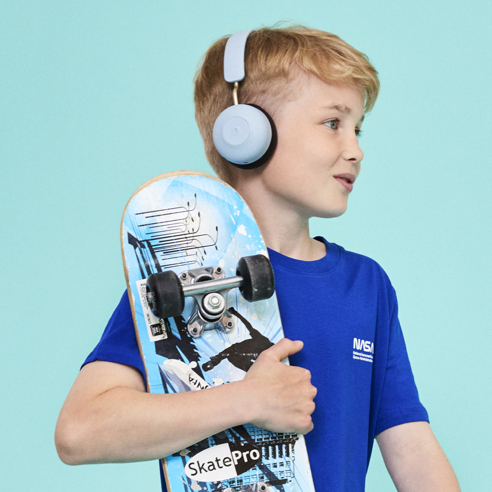 KREAFUNK Kids Buzz Bluetooth Headphones W/ Anc (Cloudy Blue)