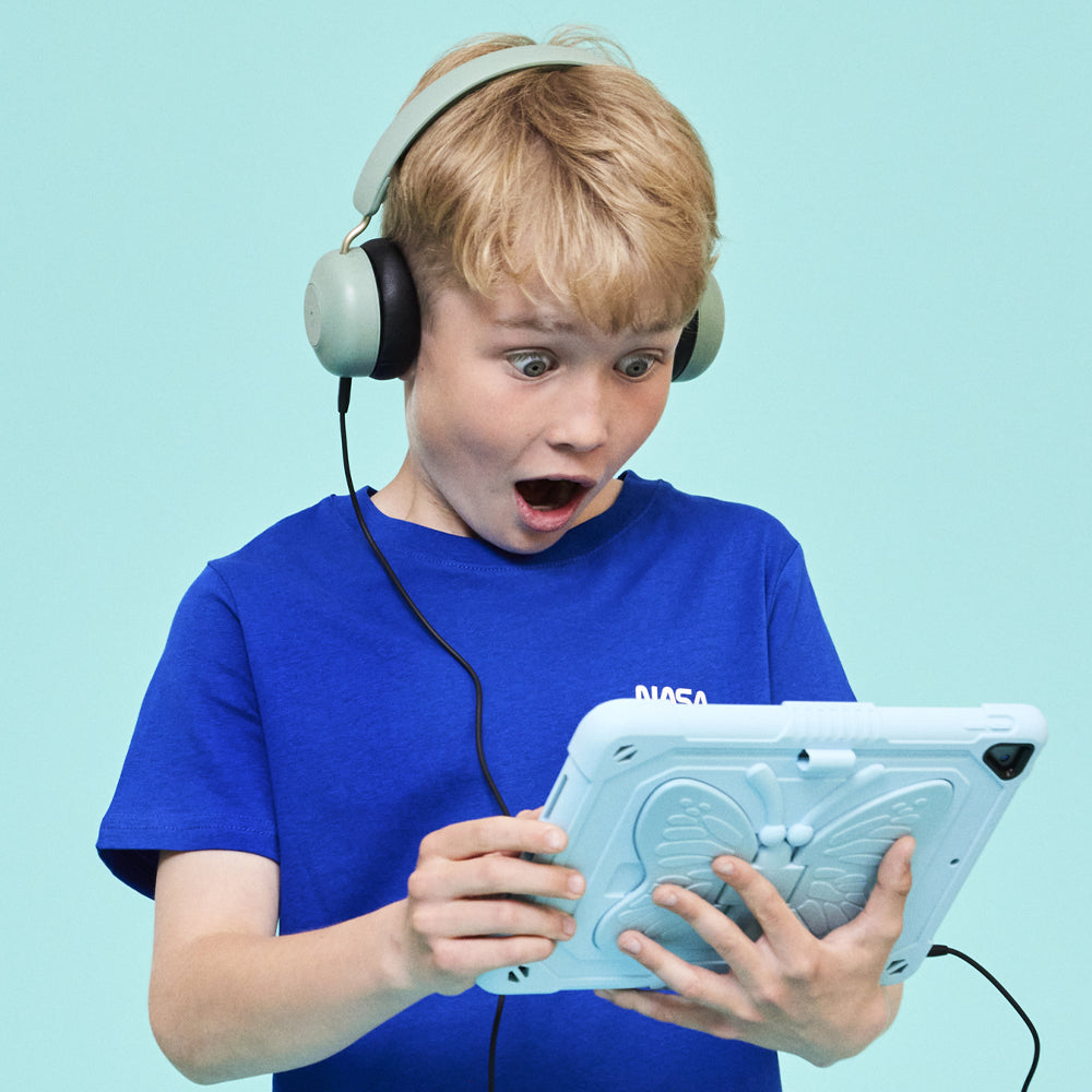 KREAFUNK Kids Buzz Bluetooth Headphones W/ Anc (Dusty Green)