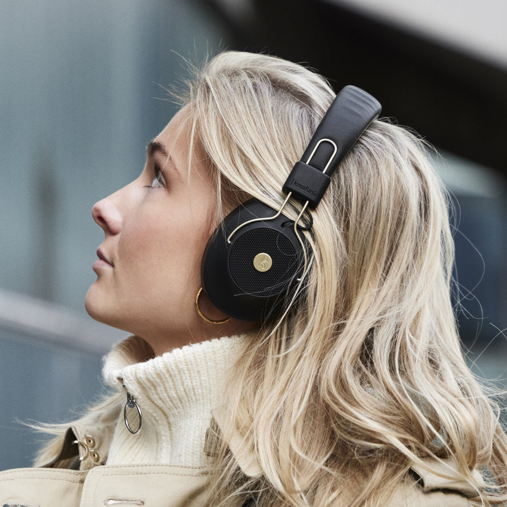 KREAFUNK Abeat Qi Bluetooth Headphones W/ Anc (Black)