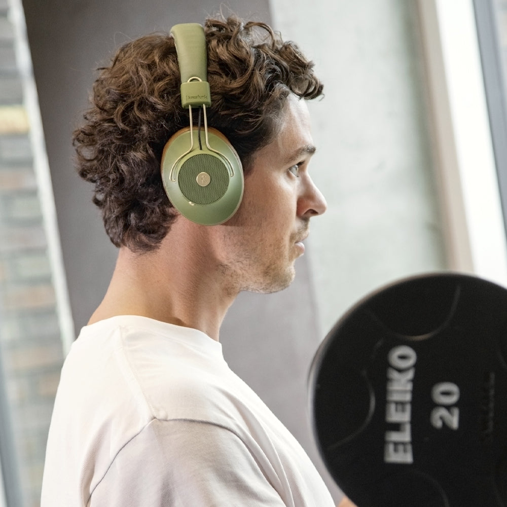KREAFUNK Abeat Qi Bluetooth Headphones W/ Anc (Urban Green)