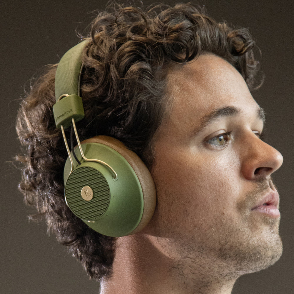 KREAFUNK Abeat Qi Bluetooth Headphones W/ Anc (Urban Green)