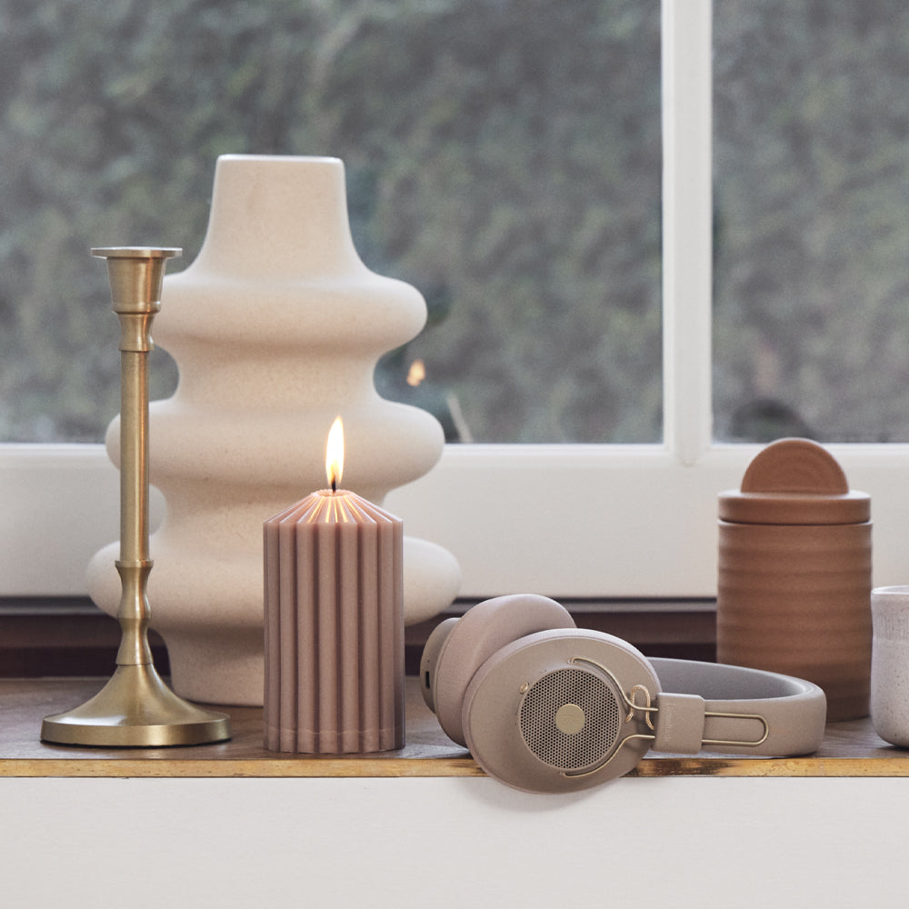 KREAFUNK Abeat Qi Bluetooth Headphones W/ Anc (Ivory Sand)