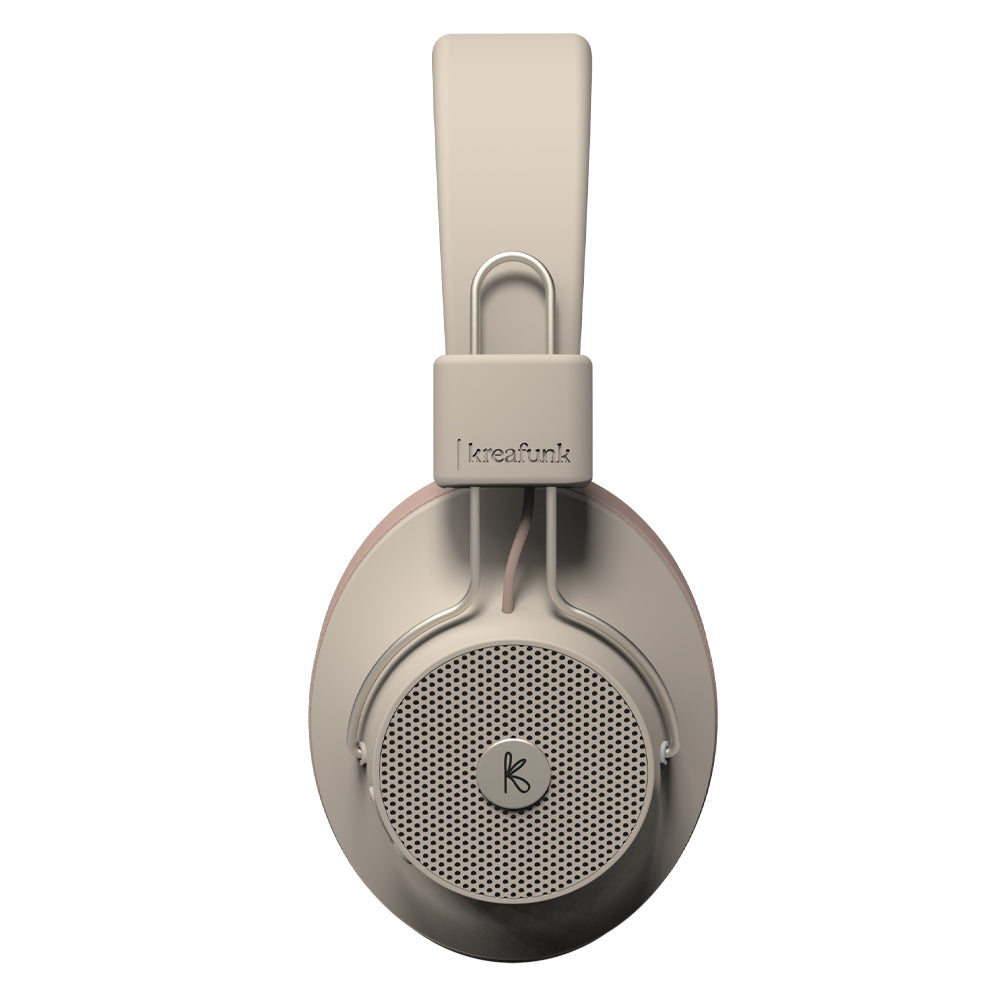 KREAFUNK Abeat Qi Bluetooth Headphones W/ Anc (Ivory Sand)