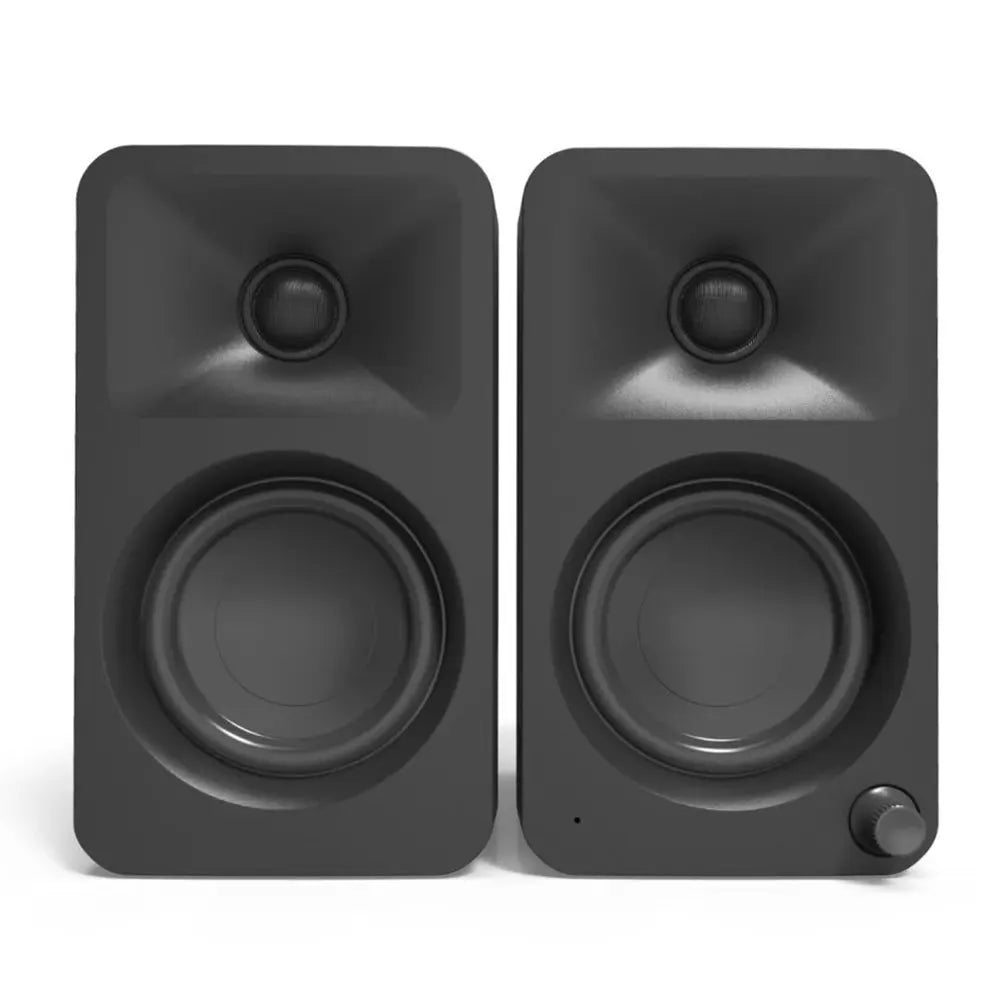 KANTO OBI3 Turntable (Matte Black) with KANTO ORA 100W Powered Speakers (Black) Bundle Kanto