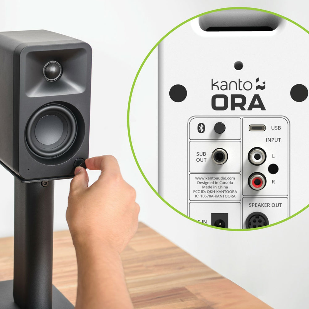 KANTO ORA4 140W Powered Reference Speakers (White)