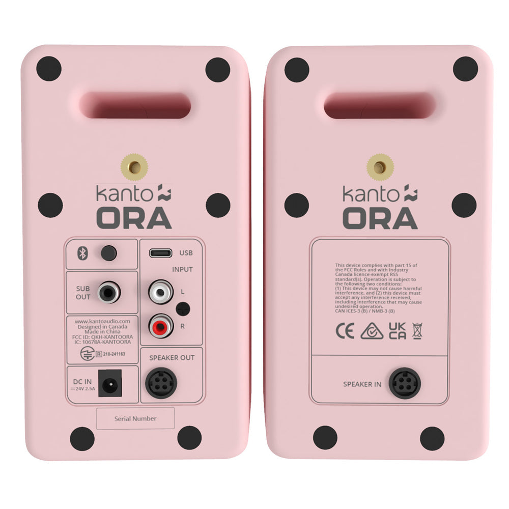 KANTO ORA 100W Powered Reference Desktop Computer Speakers (Pink)