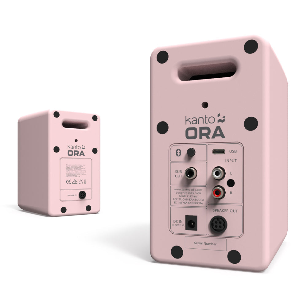 KANTO ORA 100W Powered Reference Desktop Computer Speakers (Pink)