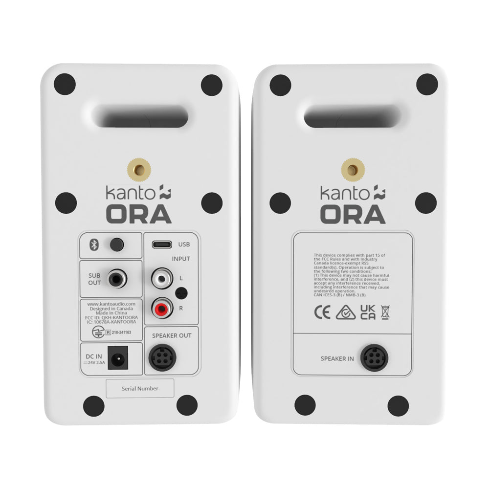 KANTO ORA 100W Powered Reference Desktop Computer Speakers (White)