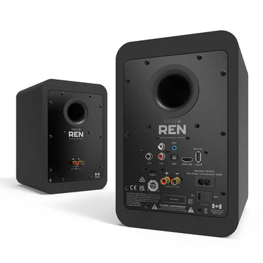 KANTO REN 200W Powered Bookshelf Speakers (Matte Black) Kanto