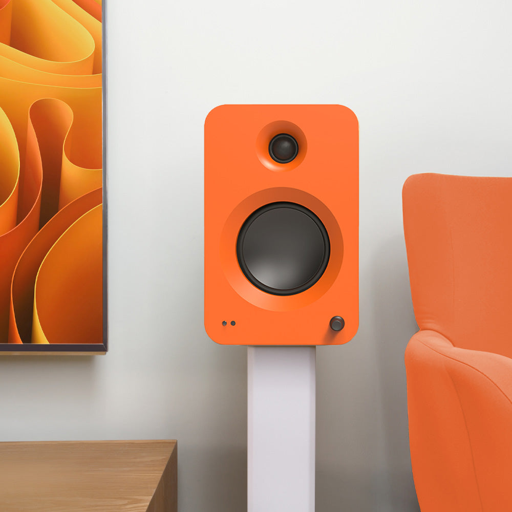 KANTO REN 200W Powered Bookshelf Speakers (Orange)