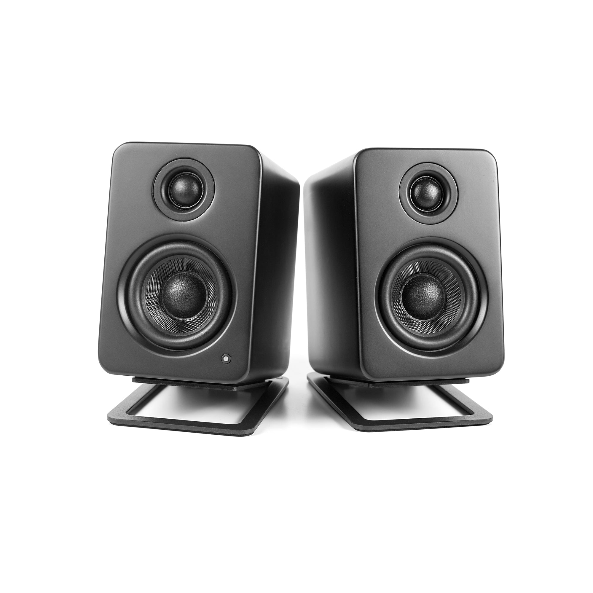 KANTO S2 Angled Desktop Speaker Stands for Small Speakers (Black)