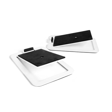 KANTO S4W Angled Desktop Speaker Stands for Midsize Speakers (White) Kanto