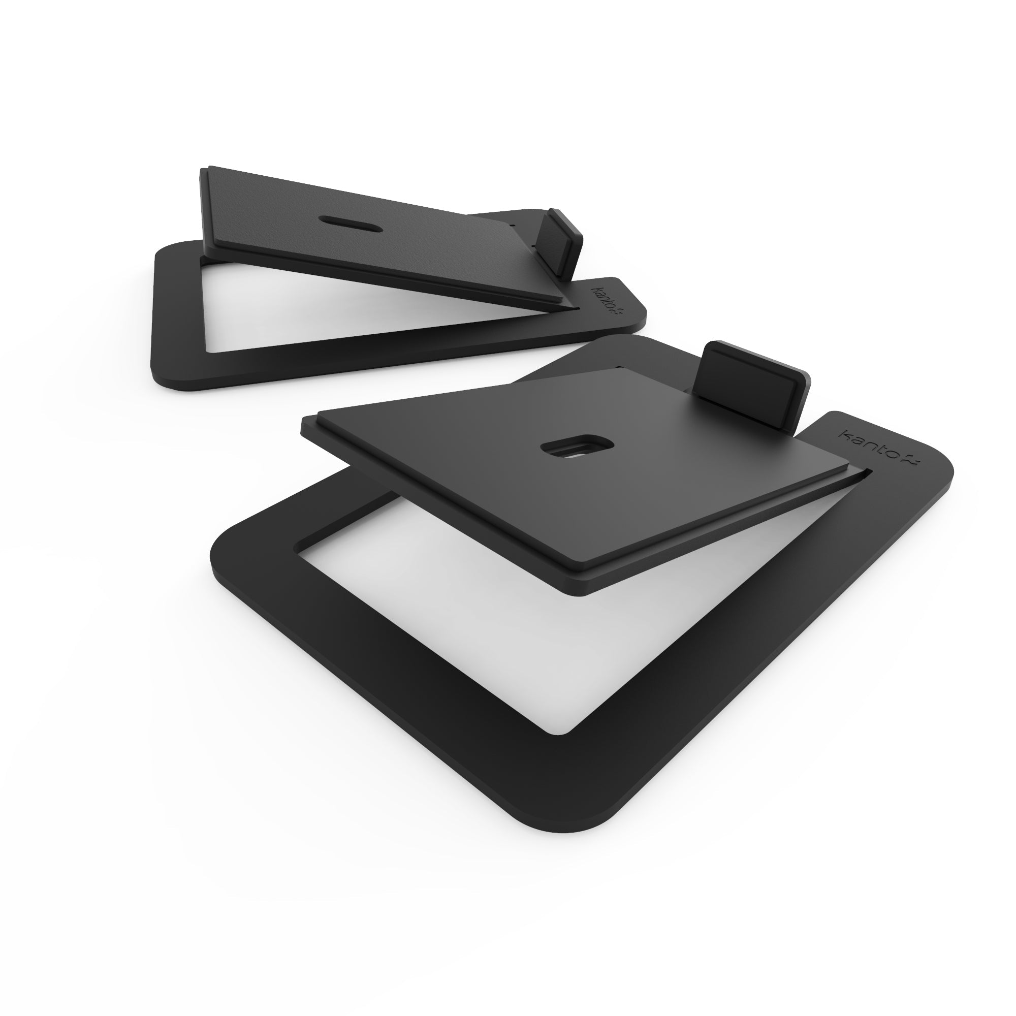 KANTO S6 Angled Desktop Speaker Stands for Large Speakers (Black)