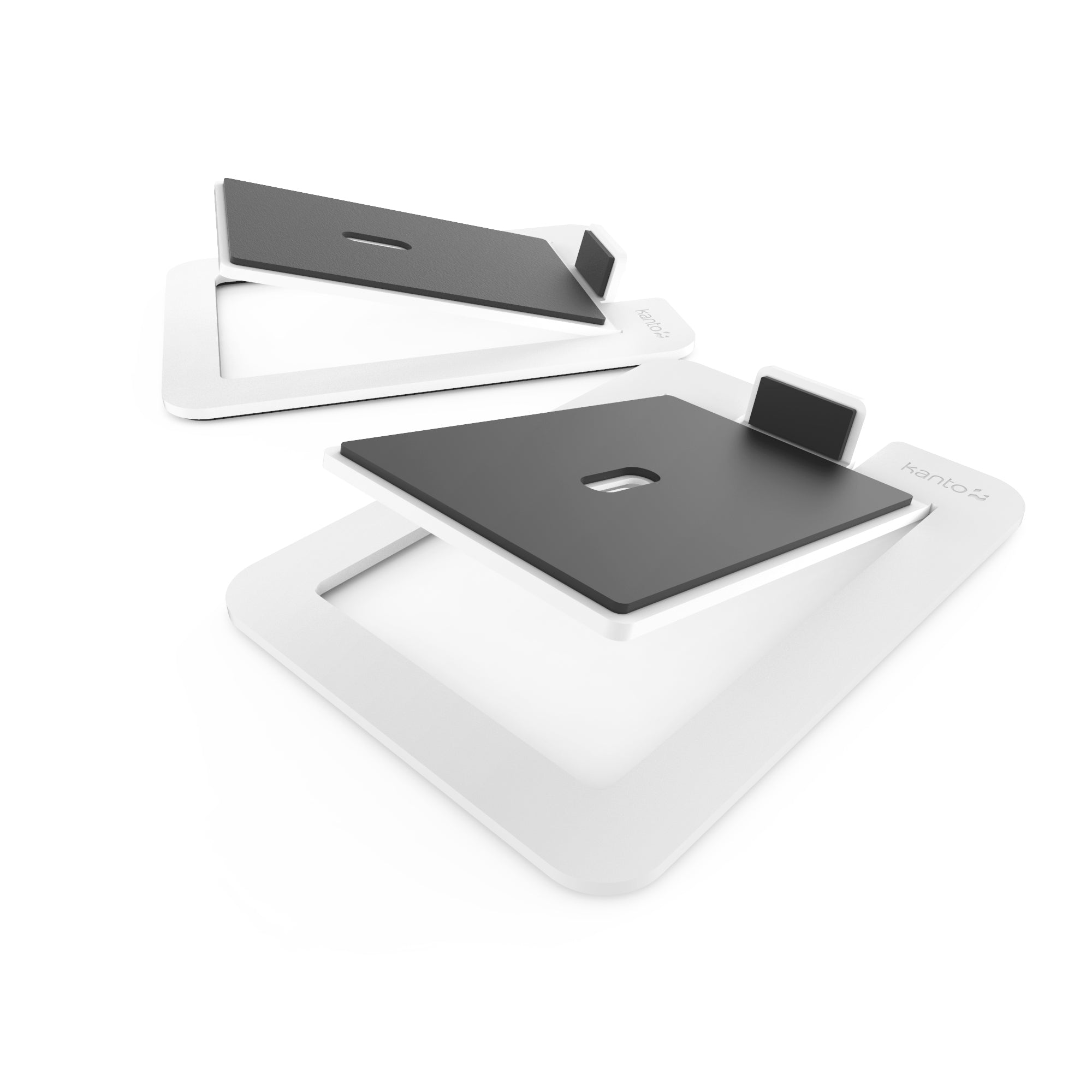 KANTO S6 Angled Desktop Speaker Stands for Large Speakers (White)