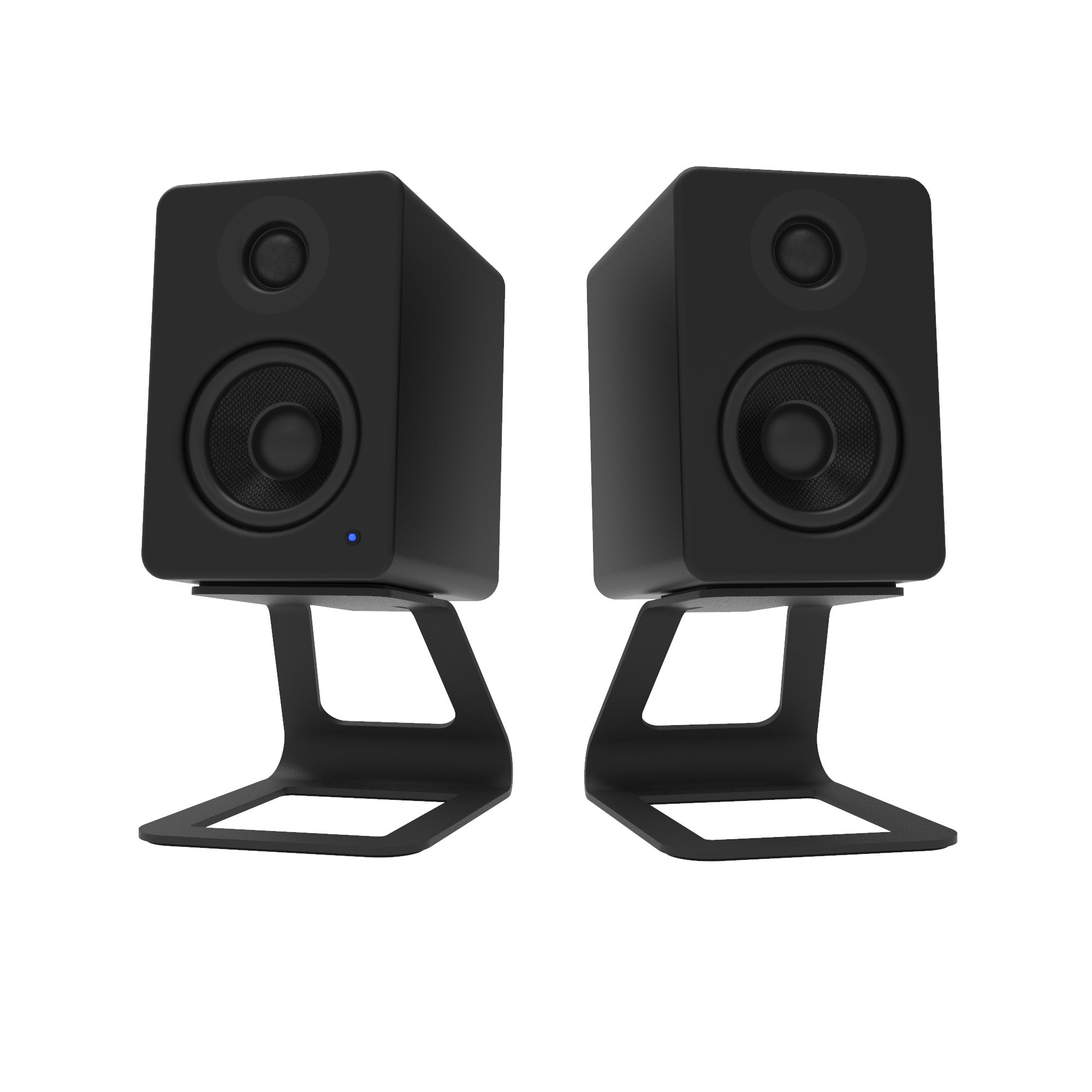 KANTO SE2 Elevated Desktop Speaker Stands for Small Speakers (Black)
