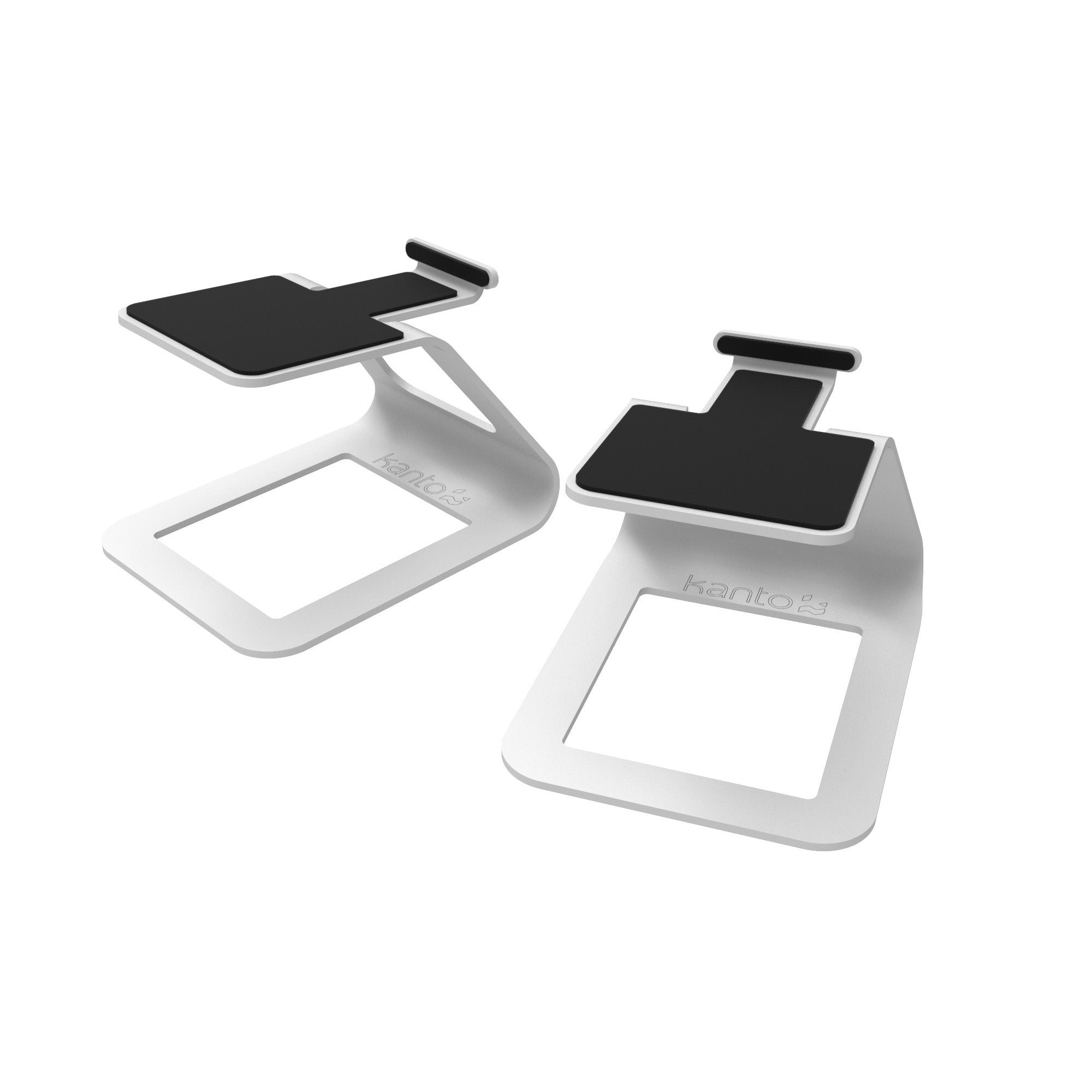 KANTO SE2 Elevated Desktop Speaker Stands for Small Speakers (White)