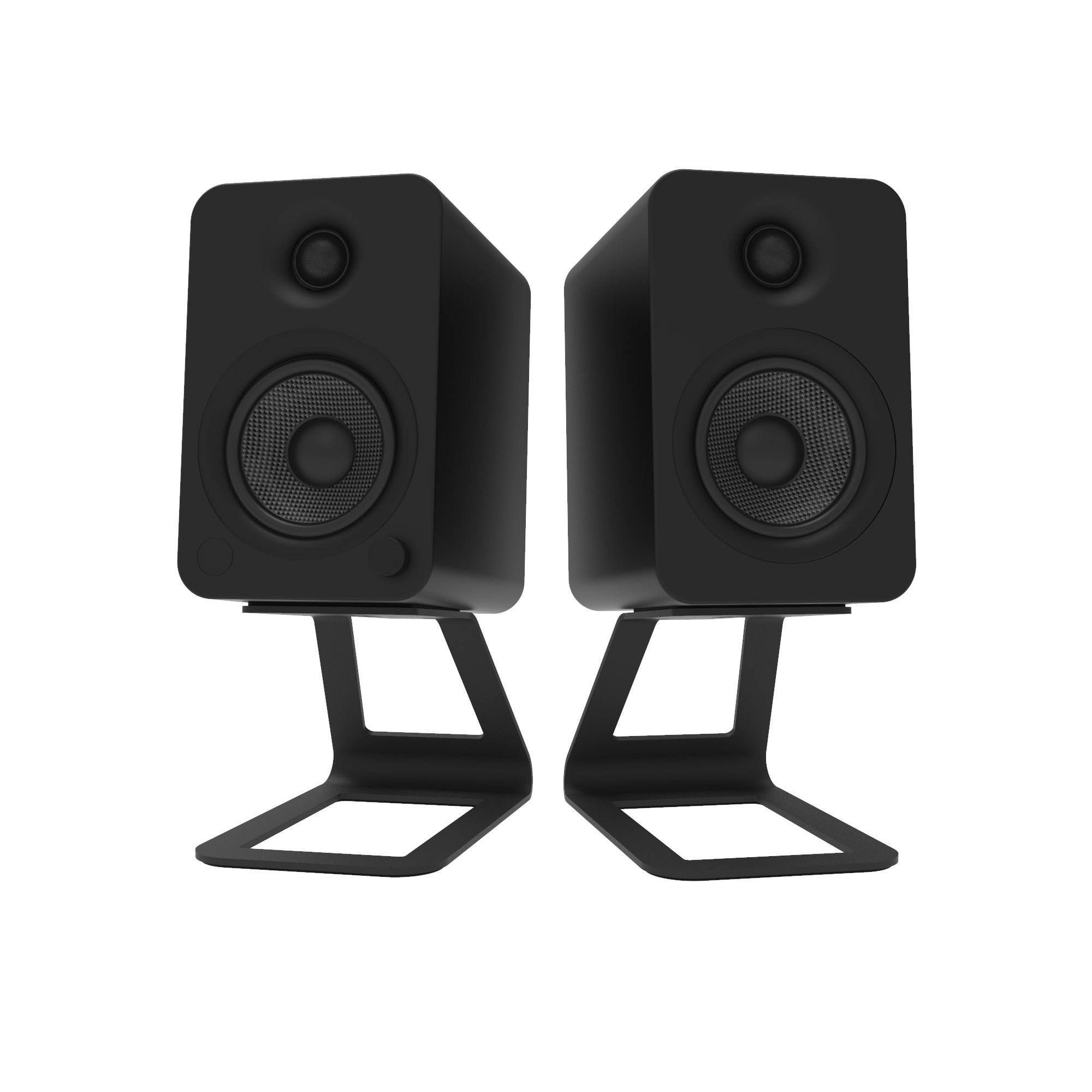 KANTO SE4 Elevated Desktop Speaker Stands for Midsize Speakers (Black)