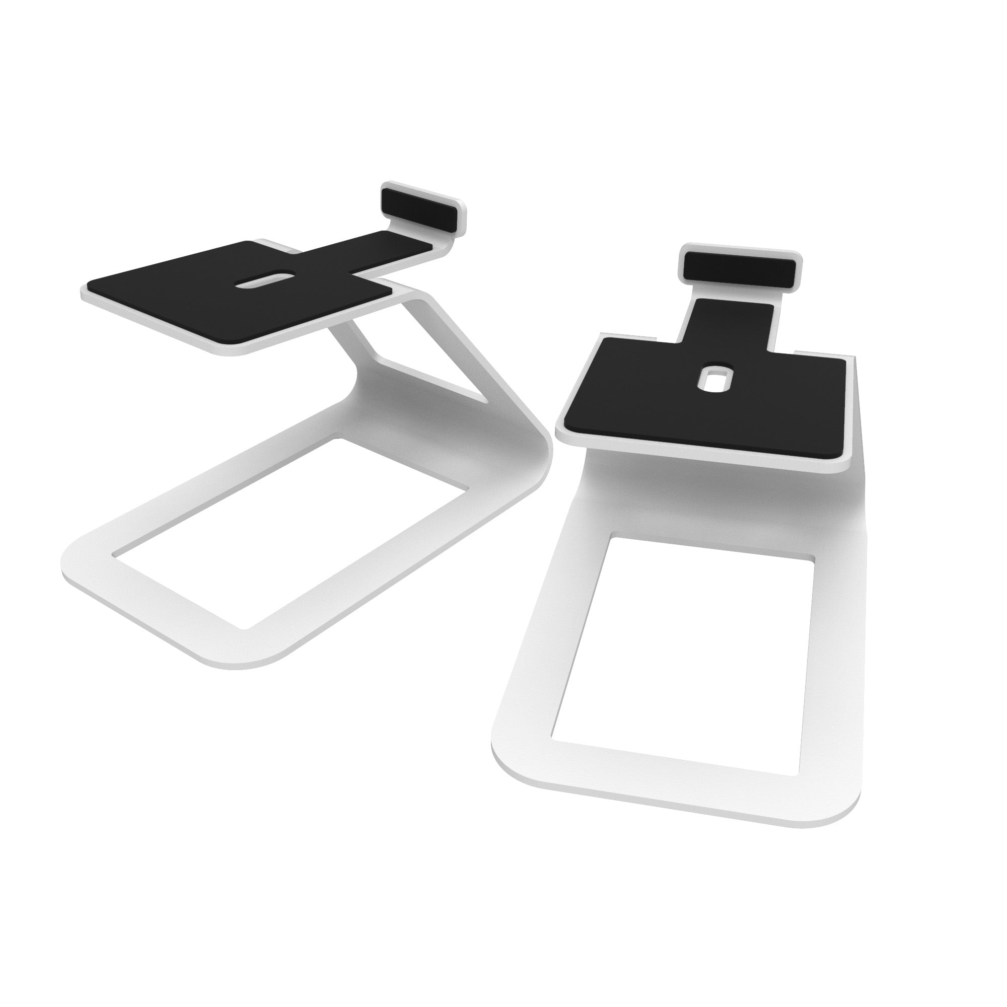 KANTO SE4 Elevated Desktop Speaker Stands for Midsize Speakers (White)